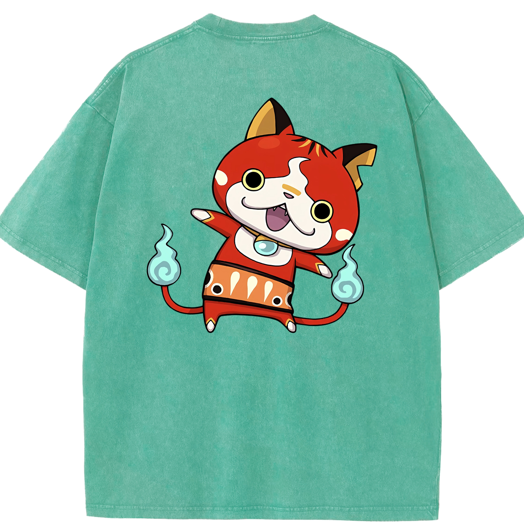 （画像用） 妖怪ウォッチ Yo-kai Watch 綿100% ヴィンテージ風 半袖Tシャツ（背面プリント）